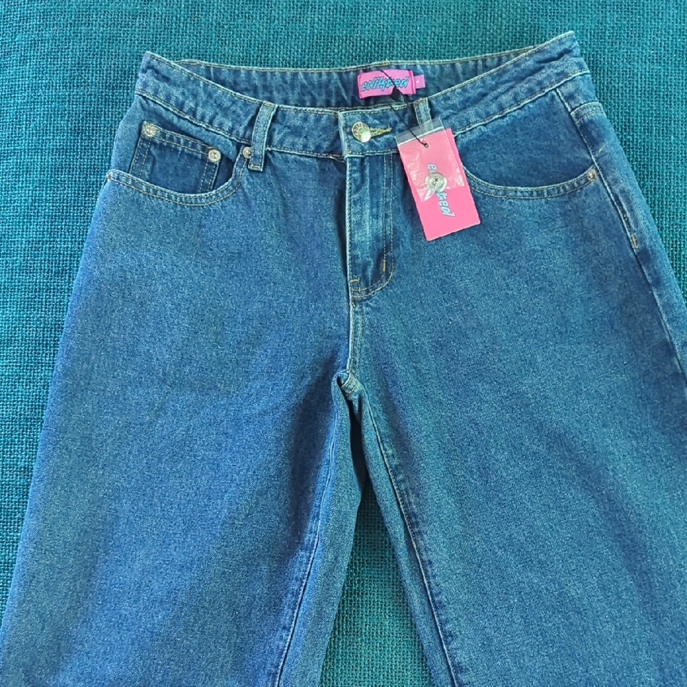 Edikted Blue Straight Leg Jeans